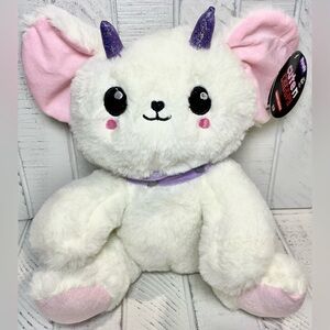 Ploofs Cute N Creepy Stuffed Animal 10” Gothic Plush Spooky White Mouse NWT